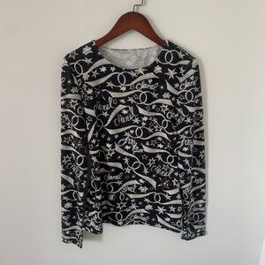 Chanel Women's Black and White Blouse